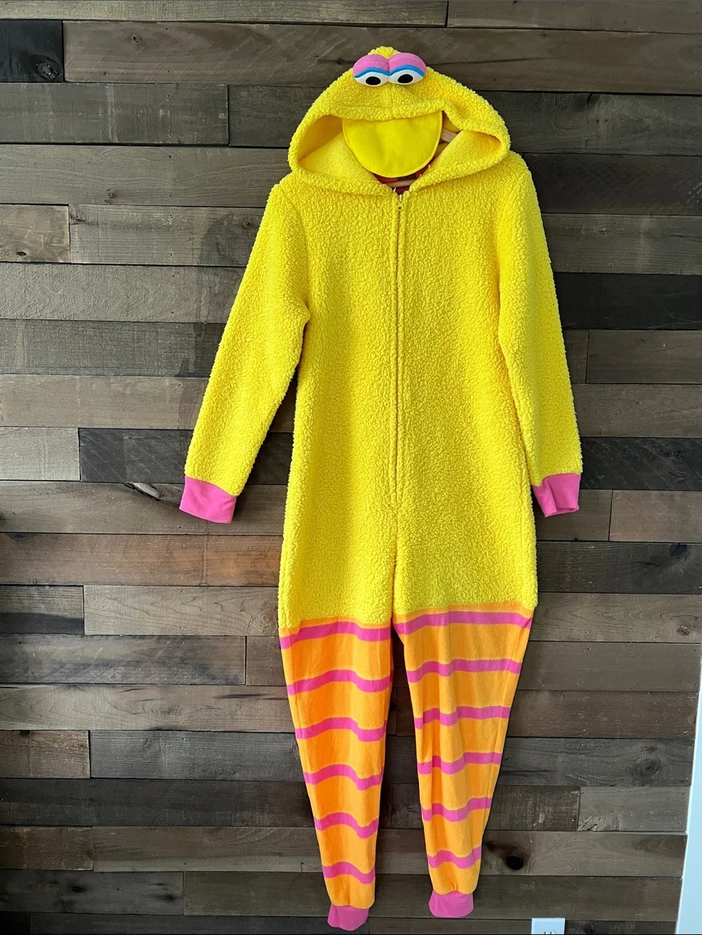 Sesame Street Adult Big Bird Union Onesie Halloween Costume Cosplay Size S/M